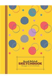 Amiesk Notebook - Sketch Book - 140 pages (7.44 x 9.69 inch)