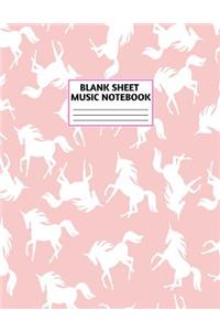 Blank Sheet Music Notebook