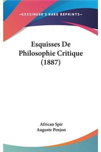 Esquisses de Philosophie Critique (1887)