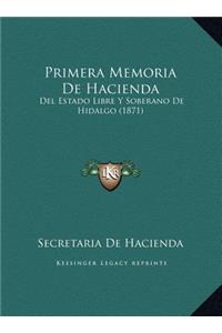 Primera Memoria De Hacienda