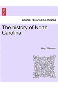 The History of North Carolina. Vol. I