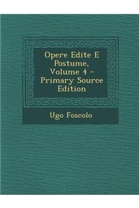 Opere Edite E Postume, Volume 4