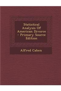 Statistical Analysis of American Divorce