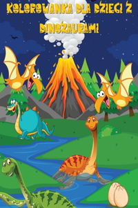 Kolorowanka z dinozaurami dla dzieci