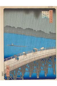 Downpour at Ohashi Bridge in Atake, Ando Hiroshige. Blank Journal