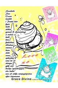 Seashells Sea Ocean litabók í Pastel litir fyrir hvíld slökun gaman & skemmtilegt á meðan á hvíld börn fullorðnir öldruðum retirees heim skóli vinna sjúkrahús