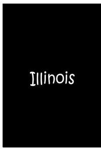 Illinois - Black Collectible Journal / Notebook / Blank Lined Pages