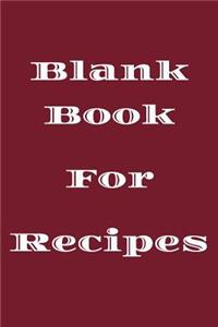 Blank Book For Recipes