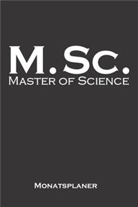 Master of Science Monatsplaner