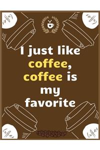 I just like coffee, coffee is my favorite