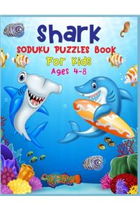 Shark Soduku Puzzles Book For Kids Ages 4-8