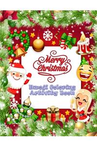 Merry Christmas Emoji Coloring Activity Book