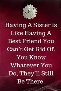 Having A Sister Is Like Having A Best Friend You Can't Get Rid Of. You Know Whatever You Do, They'll Still Be There.