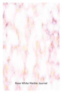 Rose White Marble Journal