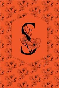 Floral Monogram Journal/Notebook - S