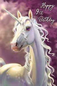 Happy 9th Birthday: Pretty Unicorn Sketchbook Perfect for Doodling, Drawing and Sketching. Way Better Than a Birthday Card!