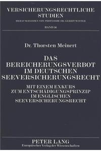 Das Bereicherungsverbot im deutschen Seeversicherungsrecht