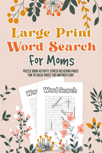 Large Print Word Search For Moms