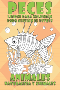 Libros para colorear para aliviar el estrés - Naturaleza y animales - Animales - Peces