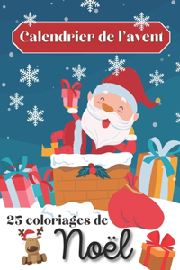 Calendrier de l'avent 25 coloriages de Noël