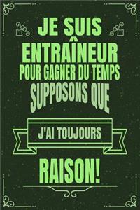 Je Suis Entraîneur Pour Gagner Du Temps Supposons Que j'Ai Toujours Raison!