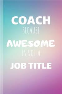 Coach Because Awesome Is Not A Job Title
