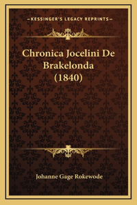 Chronica Jocelini De Brakelonda (1840)