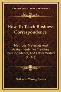 How To Teach Business Correspondence