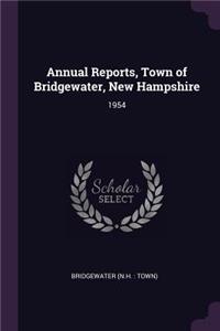 Annual Reports, Town of Bridgewater, New Hampshire: 1954