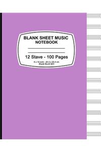 Blank Sheet Music Notebook (Purple)