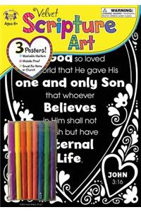 Velvet Scripture Art John 3:16