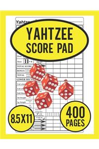 Yahtzee Score Pad