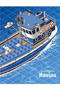 Livro para Colorir de Navios