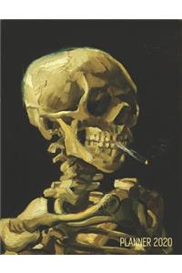 Skull of a Skeleton with a Burning Cigarette Planner 2020