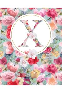 Letter X Lined Journal
