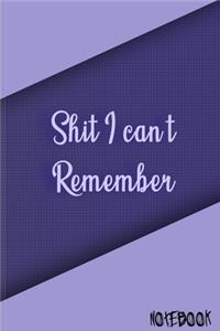 Shit I Can't Remember Purple cover