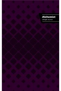 Alchemist Lifestyle Journal, Write-in Notebook, Dotted Lines, Wide Ruled, Size 6 x 9 Inch (A5) Hardcover (Purple)