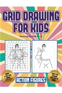 Drawing for kids 6 - 8 (Grid drawing for kids - Action Figures)