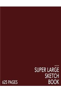 Mahogany Super Large Sketchbook: Big Softcover Sketchbook, 625 Pages, Giant Sketchbook, Large Sketchbook for Drawing