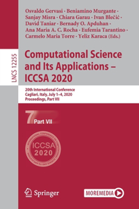 Computational Science and Its Applications - Iccsa 2020