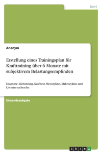 Erstellung eines Trainingsplan für Krafttraining über 6 Monate mit subjektivem Belastungsempfinden