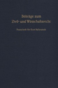 Beitrage Zum Zivil- Und Wirtschaftsrecht