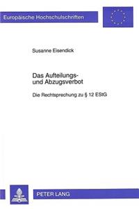 Das Aufteilungs- Und Abzugsverbot
