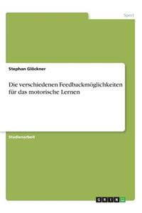 verschiedenen Feedbackmöglichkeiten für das motorische Lernen