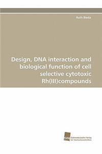 Design, DNA Interaction and Biological Function of Cell Selective Cytotoxic Rh(iii)Compounds
