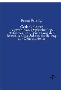 Gedenkblätter
