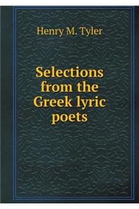 Selections from the Greek Lyric Poets