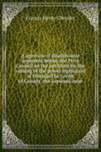 A QUESTION OF DISALLOWANCE ARGUMENT BEF