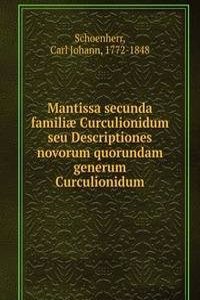 Mantissa secunda familiae Curculionidum seu Descriptiones novorum quorundam generum Curculionidum
