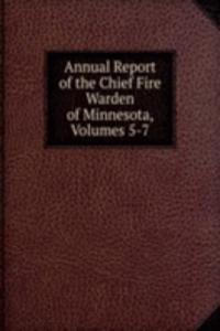 Annual Report of the Chief Fire Warden of Minnesota, Volumes 5-7